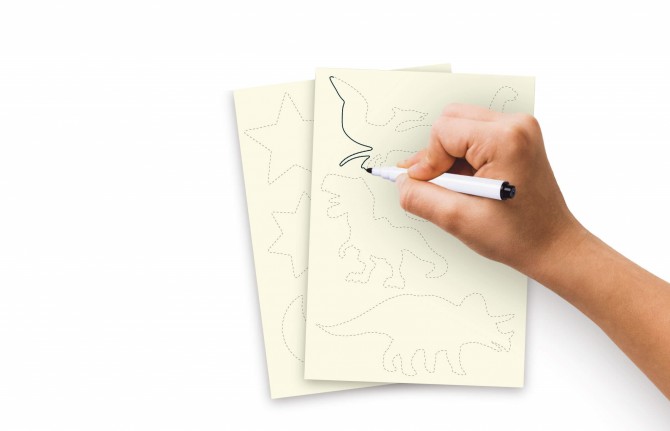 Magiczny plastik, świecący w ciemności Apli Kids - 3 arkusze